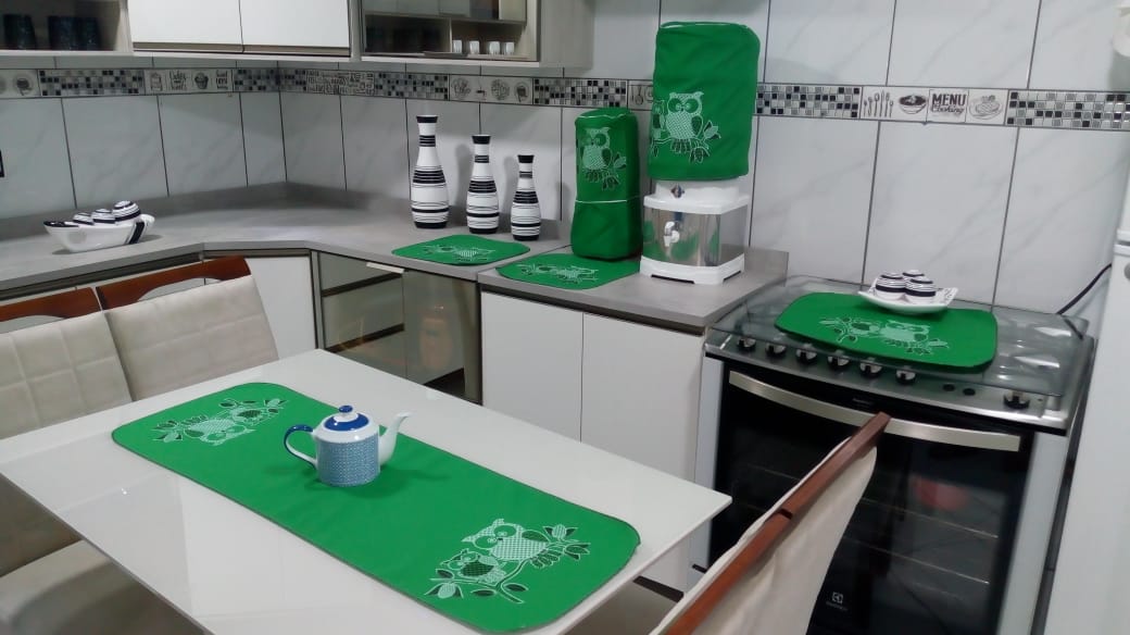mostrando mas um kit cozinha #oxfod verde 
